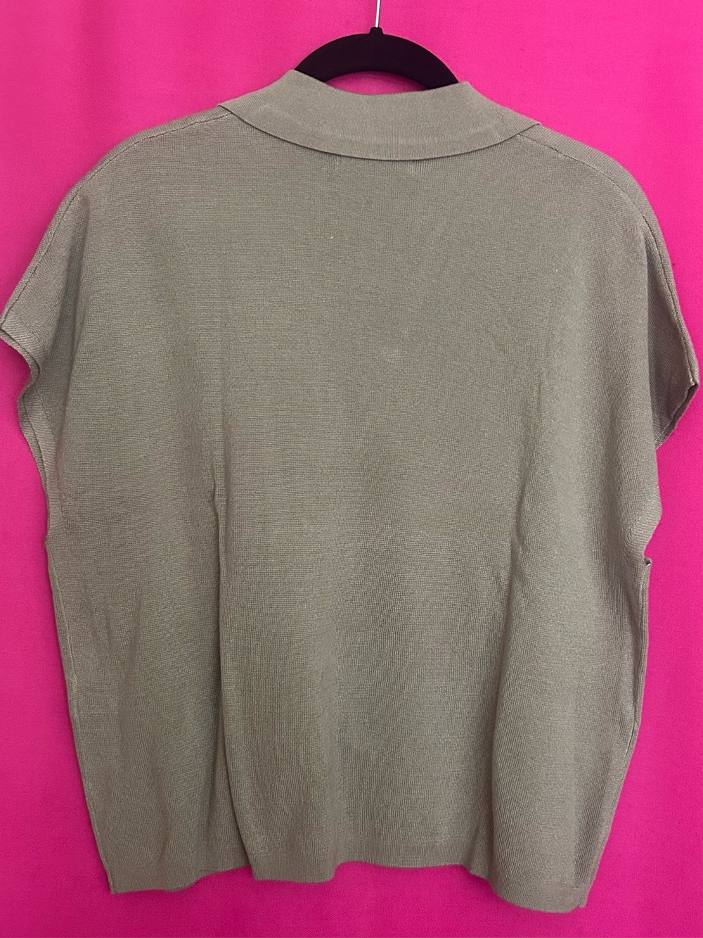 Banana Republic Organic Cotton Dolman Sleeve Polo-Style Knit Top - Picture 2 of 2